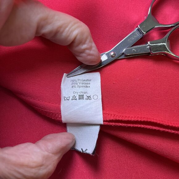 J Crew sleeveless scallop edge arm hem coral salmon mini dress women size 4 - Picture 9 of 12